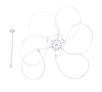 Reusable Snares, Aluminum Sheet Loop Trap with Nylon Rope for Dungeness, Fishing, Antirust Proof, Easy Use (6 circles)