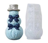 Reusable Snowman Candle Silicone Mold - Non Stick Easy Release DIY | Candle Making Molds for Soap Clay Plaster Festive Party Beginners Studio Kitchen Hobby