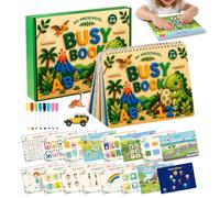 Reusable Sticker Book - Interactive Animal Coloring Dinosaur Sensory Toys