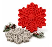 Reusable Sunflower Stepping Stone Mold, 15.7-Inch Concrete Casting Form (Snowflake)