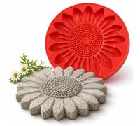 Reusable Sunflower Stepping Stone Mold, 15.7-Inch Concrete Casting Form (Sunflower)