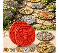 Reusable Sunflower Stepping Stone Mold,Reusable Garden Art Mold，SET C：2