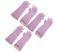 Reusable Violet Latex Dishwashing Gloves Small Kitchen Gloves for Cleaning