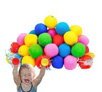 Reusable Water Balloon, Outdoor Splash Toys, 9,84 x 9,06 in Soft Multicolor Palloncini, Quick-Fill Self-Sealing Design, giocattolo per bambini, adulti, famiglia, piscina, backyard