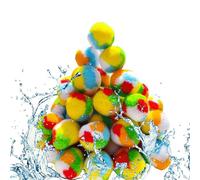 Reusable Water Balls - Durrable Splash Toys, Smmooth Surrface Soaker Sponges Sets, Ensurre Soft Absorbent Cotton Bomb Fight, Primme Sixty Pieces Beach Games Kits - For Pool Party Yards Boys Girls