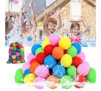 Reusable Water Sponge Balls, Instant Water Balloons Quick Fill, 6 Colors of Soft Soaker Ball, Outdoor Water Play, Water Toys for Boys and Girls, For Pool Parties, Backyard Games (as show,60)