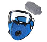 Reusable Woodworking Dust Face Cover With Goggles & 10 Carbon Filters