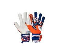 Reusch Attrakt Freegel Gold NC Guanti da portiere traspiranti da uomo e da donna, guanti da calcio per adulti, adatti a tutte le condizioni atmosferiche e superfici di gioco, colore: arancione-blu, 9