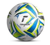 Reusch Football Attrakt Silver Training Ball - Calcio cucito a mano per allenamento e tempo libero con durata, traiettoria precisa e design accattivante per una visibilità ottimale nel gioco