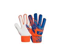 Reusch Attrakt Starter Solid Finger Support Junior Guanti da portiere per bambini, ragazzi, protezione delle dita per tutte le condizioni atmosferiche e superfici di gioco, blu/arancione, 6