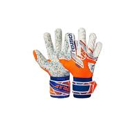 Reusch Guanti da portiere attraenti Fusion, antiscivolo e traspiranti, da uomo e da donna, per adulti, adatti per tutte le condizioni atmosferiche e superfici del campo di gioco, colore: arancione-blu