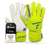 Reusch Guanti da portiere bambini | presa salda e vestibilità stabile | per allenamenti e partite, per erba sintetica, erba naturale e campi in superficie dura, Taglie 4-8, Attrakt Solid Junior