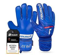 Reusch Guanti da portiere per bambini e ragazzi | ottima presa, vestibilità ergonomica e massima stabilità | per allenamenti e partite | erba naturale e sintetica | Taglie 3-8 | Attrakt Silver Junior