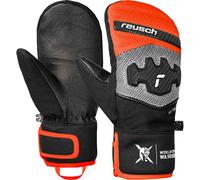 Reusch Guanti da sci bambino WORLDCUP WARRIOR PRIME R-TEX XT black/silver/fluo red 26/27 - 5,5