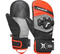 Reusch Guanti da sci bambino WORLDCUP WARRIOR R-TEX XT black/silver/fluo red 26/27 - 6,0