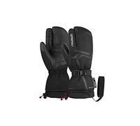 Reusch Guanti unisex a 3 dita Down Spirit Gore-Tex Lobster con pratiche tasche per cuscini riscaldanti, 7702, nero/argento, 8 6101955