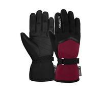 Reusch Moni R-TEX XT Guanti invernali caldi, impermeabili, antivento e traspiranti, da donna, per libertà di movimento, colore: nero/rosso scuro, 7,5