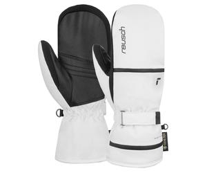 Reusch - Muffole da sci impermeabili e traspiranti in GORE-TEX® e Primaloft® - Reusch Alison GORE-TEX® Mitten White/Black in Pelle - Taglia 7.5 - Bianco