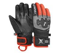 Reusch Guanti da sci bambino WORLDCUP WARRIOR PRIME R-TEX XT black/silver/fluo red 25/26 - 5,0