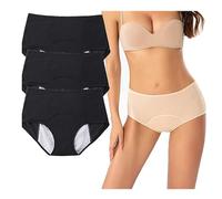 REUset 3 Pezzi Mutandine per Incontinenza Urinaria Lavabili da Donna, Zona Assorbente Anti-Perdita, Protezione Urinaria, A, XL