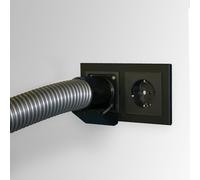 Reuter presa di aspirazione per centrale aspirante, 10354, nero opaco [Installazione > Impianti aspirapolvere]