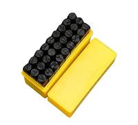Reuvv Set di punzoni per timbri con 27 pezzi, lettere, numeri e alfabeto, ideale per l'incisione su metallo, legno, plastica