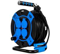 REV 0010105812 prolunghe e multiple 25 m 4 presa(e) AC Esterno Nero, Blu