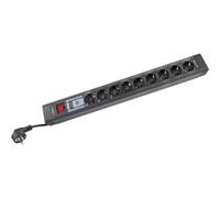 Rev 0015953513 multipresa con interruttore 9 scomparti antracite nero schuko