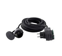 REV 0017101514 Powersplit - Prolunga da 10 m, IP44, con protezione da sovraccarico, colore: nero