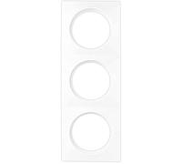 REV 0202830104 Presa Tripla Cornice, Interruttore della Luce del Telaio, ECC, Bianco, 3-fach