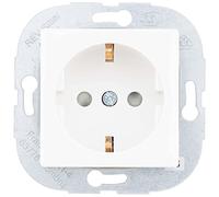 REV 0236130106 Presa con Coperchio, da Incasso, Bianco, ohne USB 1-fach