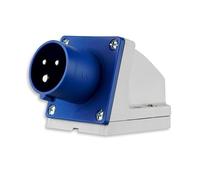 REV 0510615555 Caravan, presa CEE da parete 230 V, 3 poli, 1Ph+ N+ PE, IP44, blu