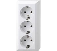 REV 3 scomparti Completo Presa di corrente Bianco 0510090777 1 pz.