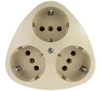 REV 510080777 0 3 scomparti Presa da parete IP20 Bianco