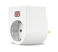 REV Adattatore da viaggio Traveler - Presa da viaggio per l'uso di spine tedesche nel Regno Unito, bianco