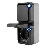 REV 4860400 Completo Combinazione interruttore/prese AquaStorm Grigio chiaro, N