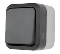 REV - AquaStorm, pulsante, interruttore della luce per ambienti umidi IP55, monopolo, a incasso, 230 V, 10 A, antracite