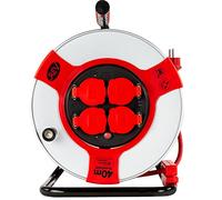 REV Avvolgicavo EX, 40 m, H07RN, IP44, 3000 W, con contatto abrasivo, esterno, 4 prese di contatto di protezione, rosso