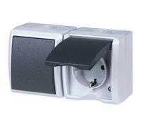 Rev Ritter 0510231777, Presa elettrica con interruttore deviatore, IP44,