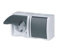 REV Completo Presa doppia Grigio chiaro 0510221777 1 pz.