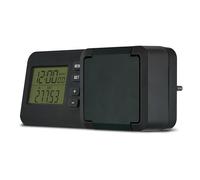 REV Contatore elettrico: misura il consumo energetico, misuratore dei costi energetici, adatto per centrali elettriche da balcone, IP44, verde antracite