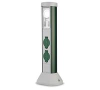 REV GreenCraft - Prese da giardino, altezza 50 cm, cavo 5 m, timer, IP44, colore: Verde
