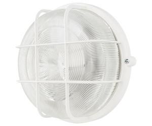 REV Lampada a LED per ambienti umidi, rotonda, IP44, 7 W, 600 lm, 3000 K, ideale come lampada da parete o da soffitto, lampada da officina, cantina, bianco