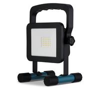 REV Lampada da lavoro a LED, 10 W, 1400 lm, IP54 (interno ed esterno), lampada da lavoro con batteria (durata 2 ore), colore nero