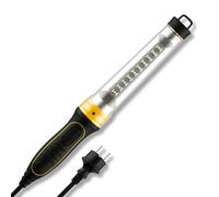 REV Lampada da officina con gancio per appendere, cavo da 5 m, ideale per officina e auto, 6 W, 250 lm, IP54, colore nero