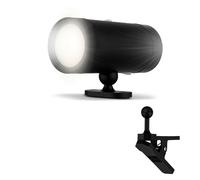 REV Lampada da parete a LED a 2 vie - Lampada da parete con batteria e rilevatore di movimento, 180 lm, senza fili, dimmerabile, girevole a 360°, per campeggio, garage e cantina, IP54, nero