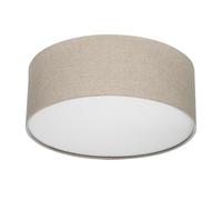 REV Lampada da soffitto a LED - Lampada da soffitto per camera da letto, soggiorno e cucina rotonda 30 cm con paralume in tessuto in stile vintage, tortora