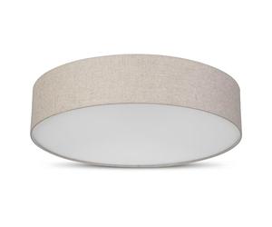 REV Lampada da soffitto - Lampada da soffitto LED rotonda 50 cm con paralume in tessuto in stile vintage - ideale per camera da letto e soggiorno, tortora