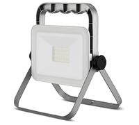 REV MIRANO - Faretto LED da lavoro, IP65, pieghevole, 20 W, 1800 lm, 6500 K, cavo 180 cm, colore: Argento
