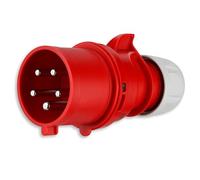 REV Paletta per conigli CEE, 400 V, 32 A, 5 poli, 3Ph+N+PE, impermeabile, IP44, rosso